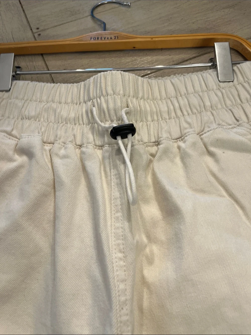 Forever 21 Cream Cargo Drawstring Joggers - Picture 4 of 7